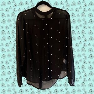 🖤 Vintage Elegance: OldMoney Black Blouse with Exquisite Embroidery 🌹